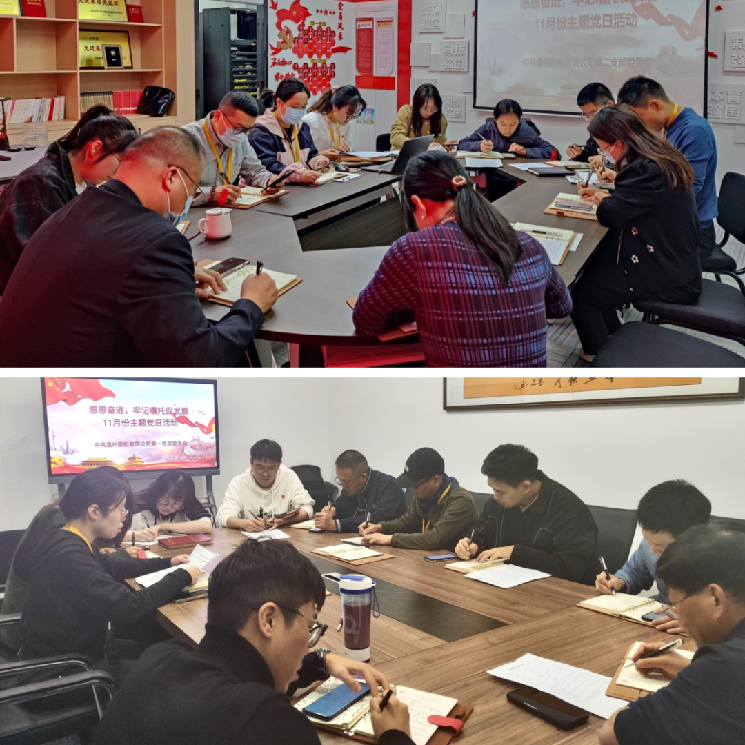 感恩奮進，牢記囑托促發(fā)展丨面粉公司開展11月份主題黨日活動